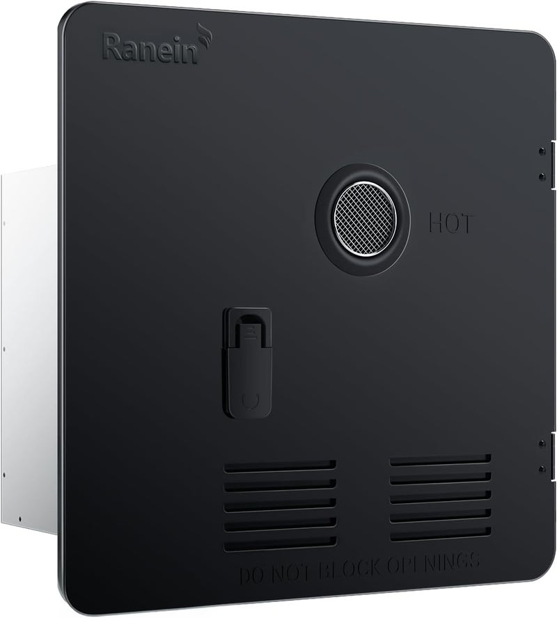 Ranein RV Water Heater Door Kit, 18x18 Inches Black Panel, Compatible with Models Only - Image 2
